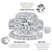 Bridal Ring Set – 7.5mm Princess Cut Cubic Zirconia SF
