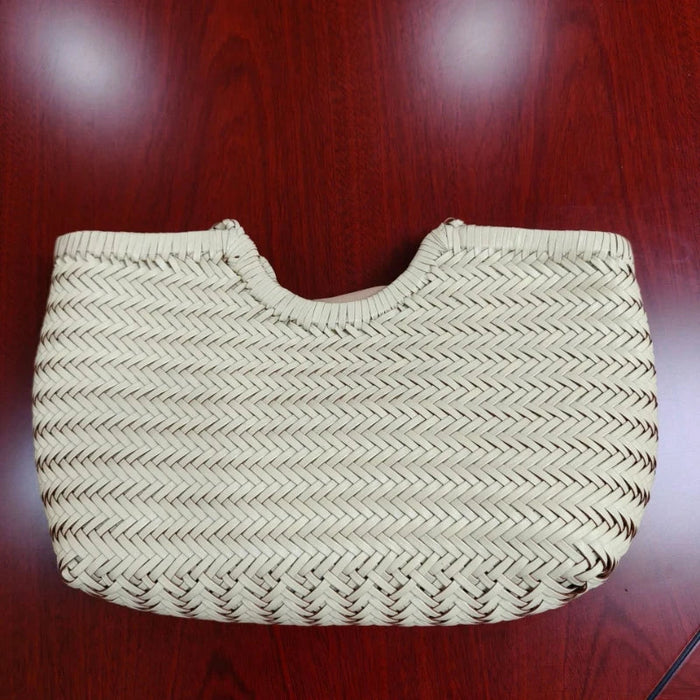 Hand-Woven Tote Bag – French Style Basket Shoulder Bag SF