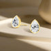 Luxury Bezel-Set Pear Moissanite Earrings for Wedding & Engagement Jewelry SF