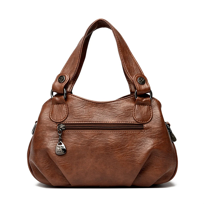 Women’s Tote Bag – Sequined Letter Design & Soft Leather Shoulder Handbag - Samanta Factory