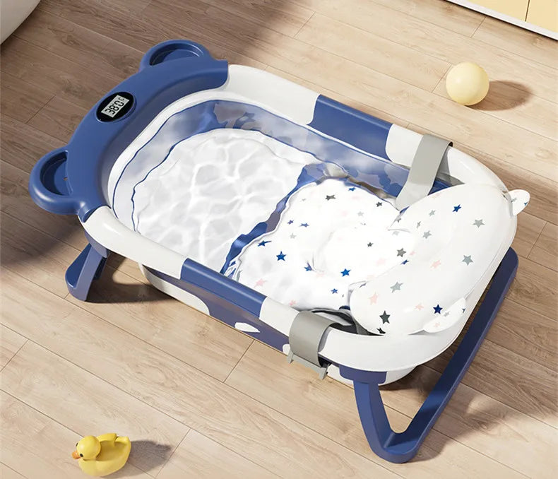 Foldable Silicone Baby Bath Tub – Soft & Safe Bathtub for Newborns & Toddlers - Samanta Factory