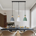 Modern Triple Head Pendant Light with E27 Base and Metal Cord Hanging Design

