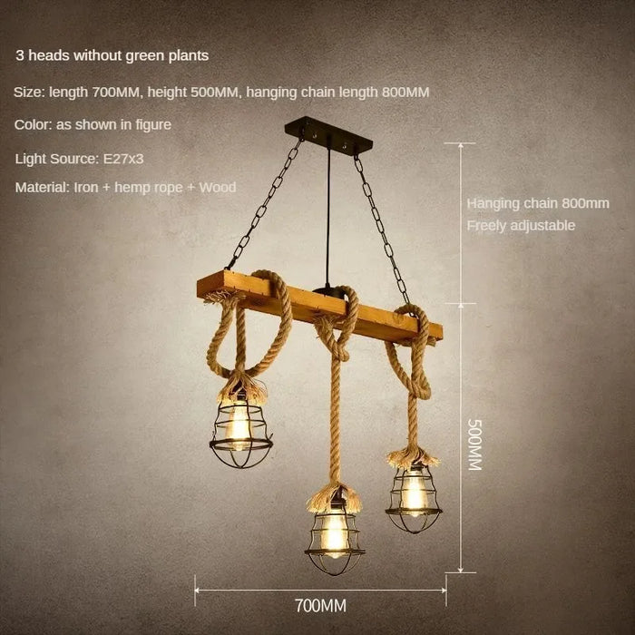 Wrought Iron Chandelier – Multi-Head Vintage Pendant Light for Restaurants & Hotels - Samanta Factory