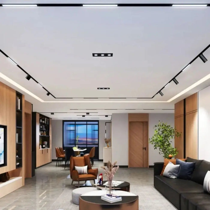 Magnetic LED Track Spotlight – 48V Linear Ceiling Light - Samanta Factory