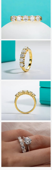 Moissanite Wedding Band Ring – 1.5CT D-Color VVS1 4mm Eternity Band in 925 Silver