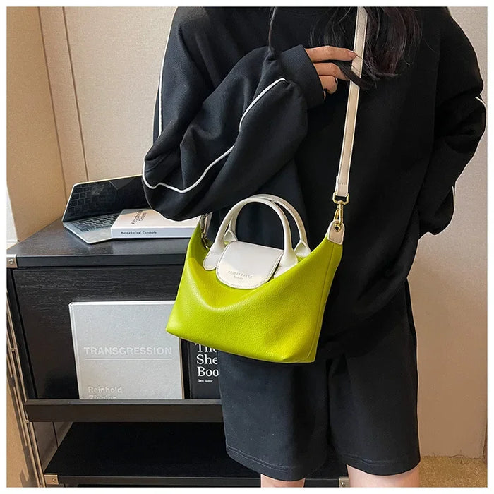 Compact Unisex Barrel-Shaped Crossbody Bag with Modern Flap Design - Samanta Factory