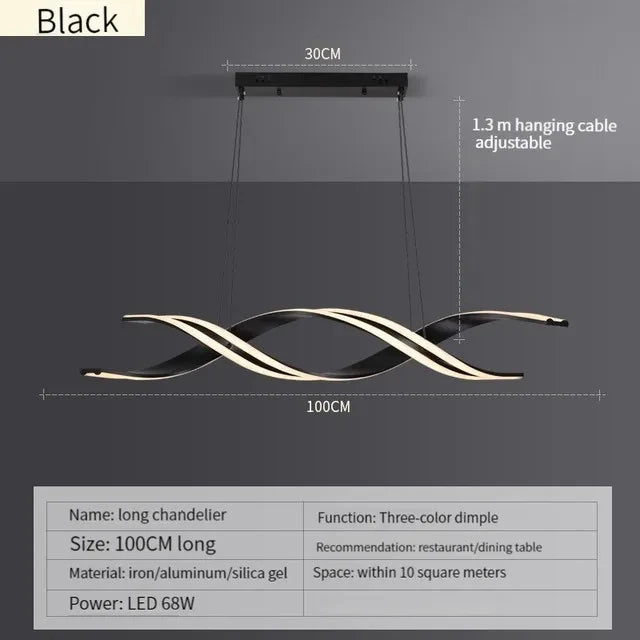 Modern LED Pendant Light – Polished Chrome with Remote Dimming - Samanta Factory