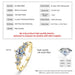 Ehhai Certified D Color VVS1 Lab Created Imitation Diamond Moissanite Ring for Women Engagement Rings Wedding Fine Jewelry Gifts SF
