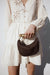Women's Half Moon Straw Bag – Woven Bucket Crossbody Shoulder Bag for Summer Beach SF