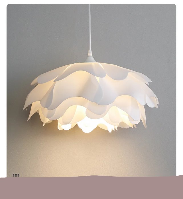 Nordic Pine Cone Pendant Light – White Hand-Knitted Metal Chandelier - Samanta Factory