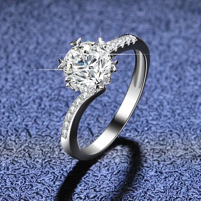 Moissanite Ring – Classic Prong-Set Design