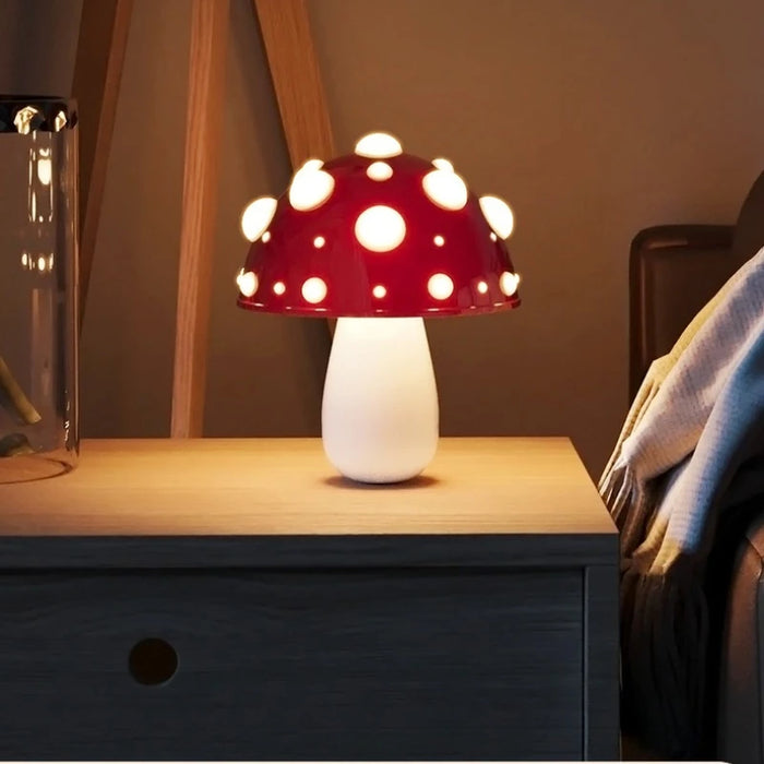 Cute Mushroom Night Light with Dimmable Soft Glow – Decorative LED Lamp for Kids and Home