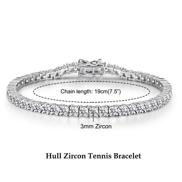 Luxury D Color Round Cut Bracelet for Men & Women - Samanta Factory