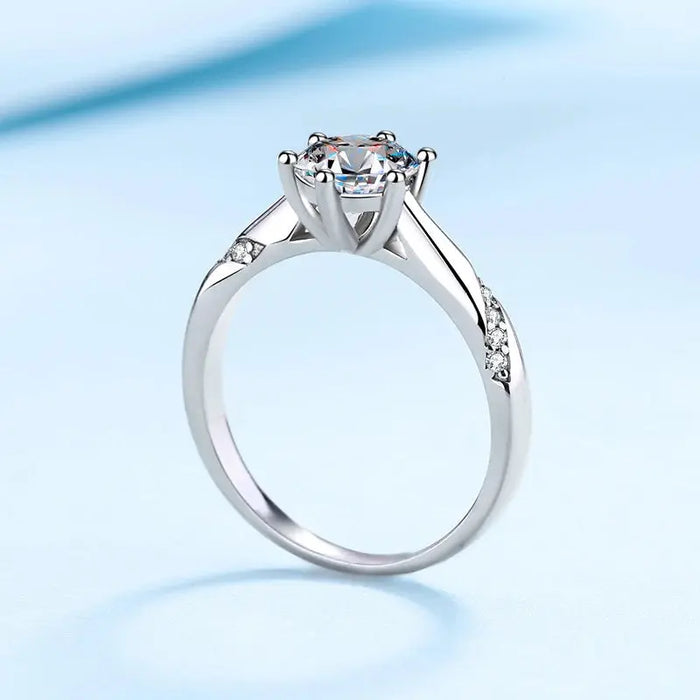 Diamond-Tested Moissanite Wedding & Anniversary Ring for Women SF