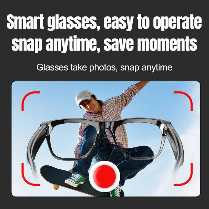 AI Smart Glasses with 6K Camera & Translation – Bluetooth Calling Music Photochromic Eyewear SF