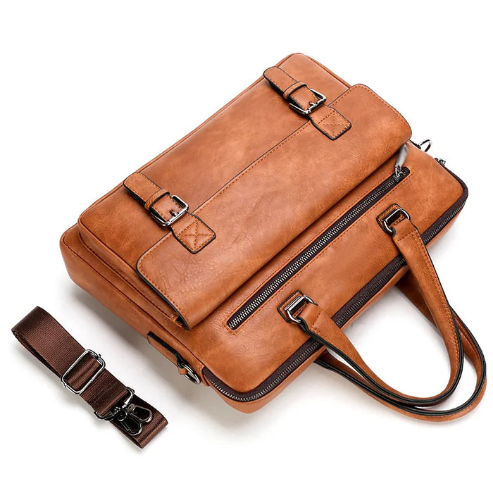 Business Laptop Briefcase – Lightweight 14-Inch Office Messenger Bag