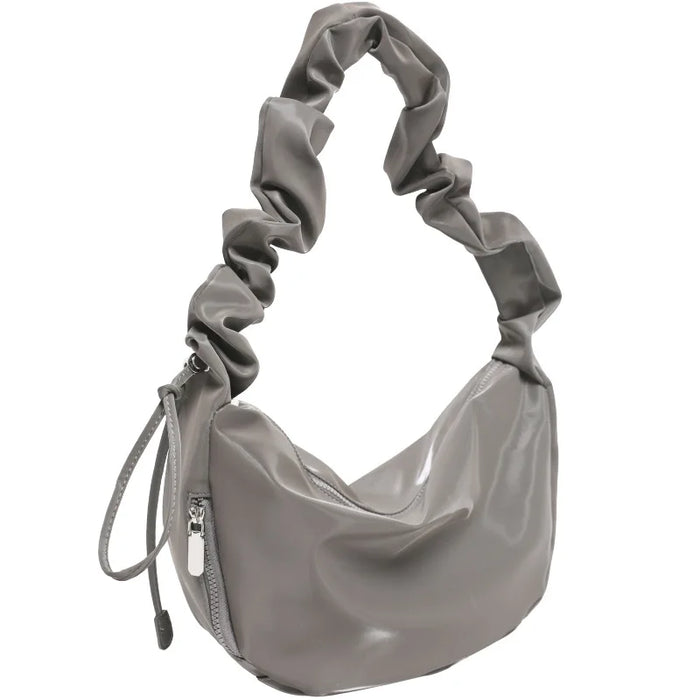 PU Leather Shoulder Bag – Versatile Solid-Color Satchel