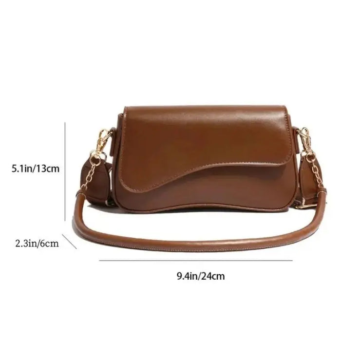 Women’s PU Saddle Bag – Stylish Hasp Closure & Interior Zipper Pocket - Samanta Factory