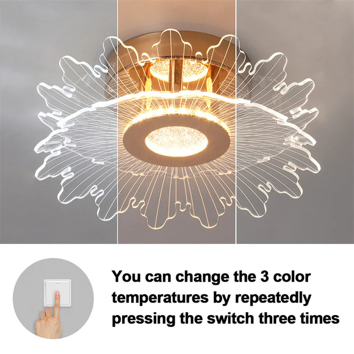 Crystal Pendant Light – Modern Loft Hanging Lamp with Iron & Glass Design