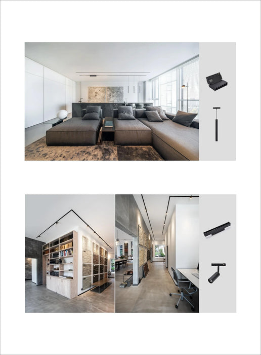 Magnetic LED Track Spotlight – 48V Linear Ceiling Light - Samanta Factory