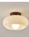 Modern LED Ceiling Light – Wooden & Glass Fixture for Home Lighting - Samanta Factory