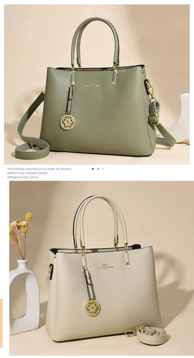 Elegant Commuter Tote Bag – Spacious Unisex Handbag with Detachable Strap - Samanta Factory
