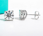 10K gold post D color VVS1 moissanite round stud earrings