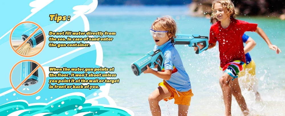 Electric Water Gun – Automatic Suction Water Blaster for Kids & Adults SF