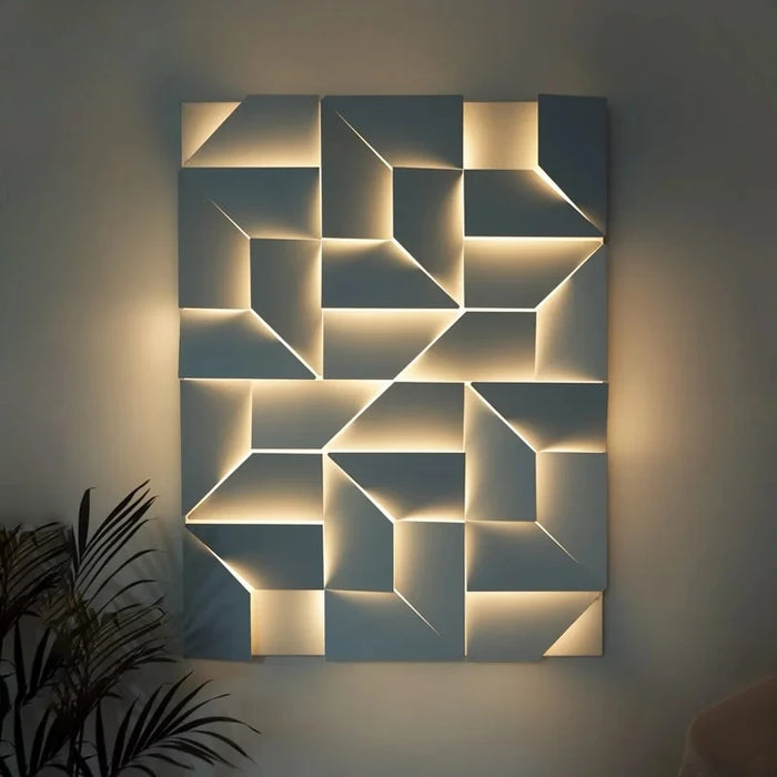 3D art dimmable LED wall sconce Italian design painted metal in black gold orange silver and white with remote control knob switch up down light diffusion for living room bedroom dining room hallway