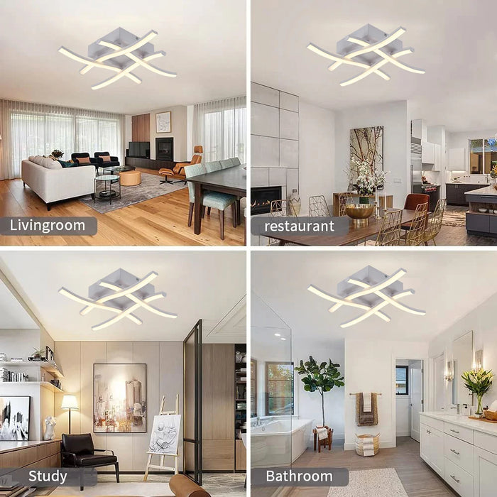 Modern LED Ceiling Light – 24W Surface-Mounted Fixture with 3-Color Modes