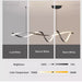 Modern LED Pendant Light – NEO Gleam Black Aluminum Chandelier with Remote Control - Samanta Factory