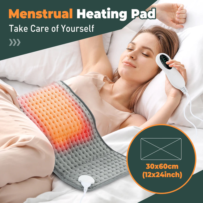 Electric Heating Pad – Adjustable 10-Level Temperature & 3-Timer Settings for Full-Body Relief - Samanta Factory