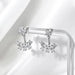 GRA certified D color VVS1 moissanite drop earrings in 925 sterling silver