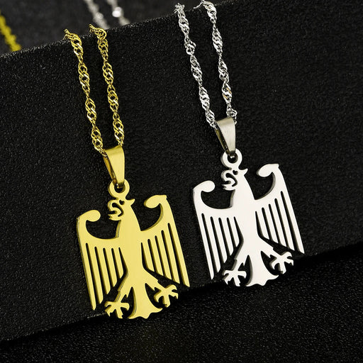 Eagle Pendant Necklace – Patriotic Unisex Chain SF