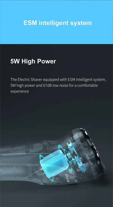 Electric Shaver for Men – 3D Floating Heads with Auto-Grinding Blades & Smart ESM System