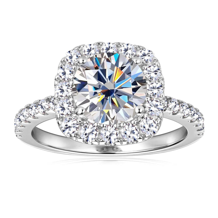 Brilliant GRA-Certified Moissanite Ring for Women with Hypoallergenic 925 Silver