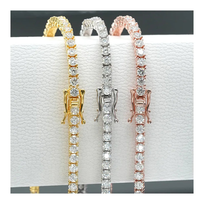 Moissanite Tennis Bracelet – Certified 925 Sterling Silver with D Color VVS1 Stones - Samanta Factory