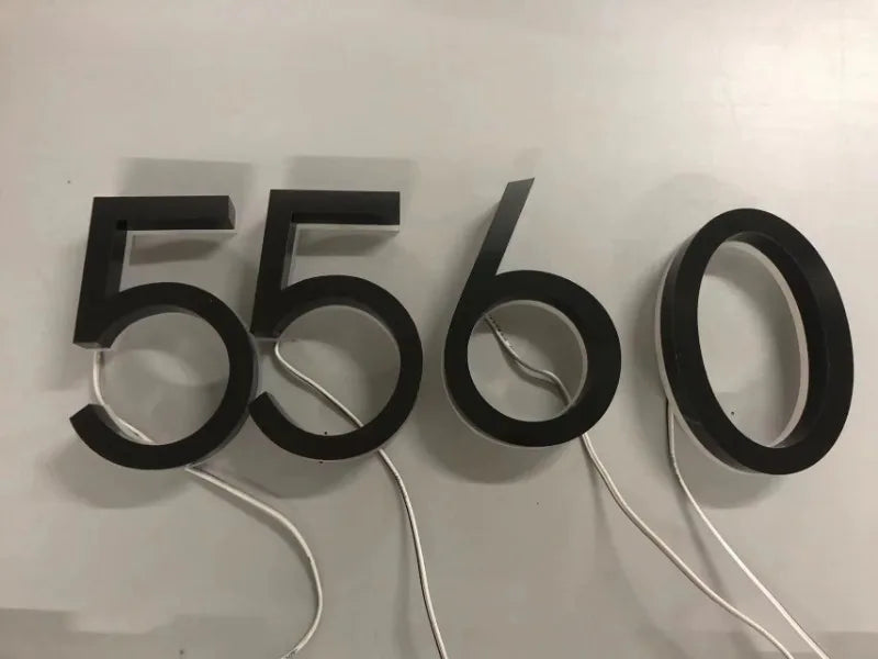 LED House Numbers – Backlit Stainless Steel Address Sign SF