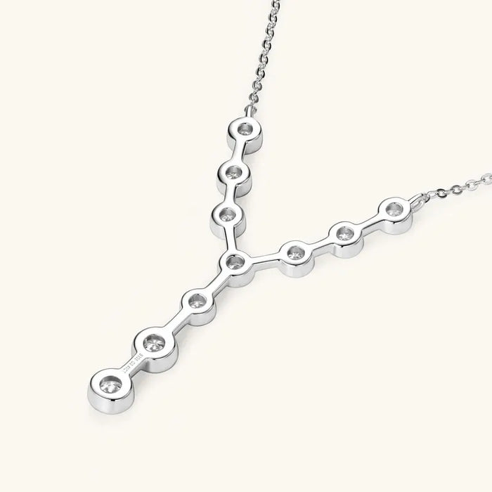 925 Sterling Silver Moissanite Y-Shaped Pendant Necklace