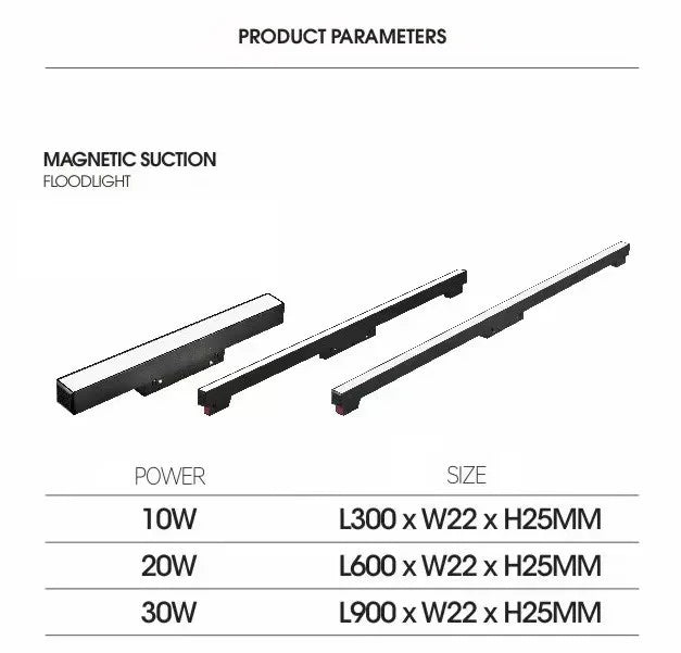 Magnetic LED Track Spotlight – 48V Linear Ceiling Light - Samanta Factory