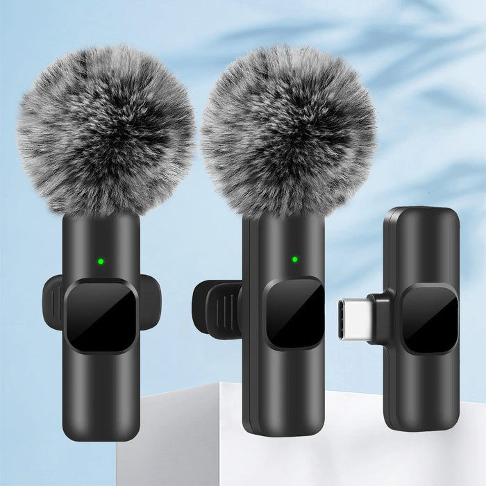 Xiaolo Wireless Lavalier Microphone – Plug & Play Mini Mic for iPhone, Android, Laptop - Samanta Factory