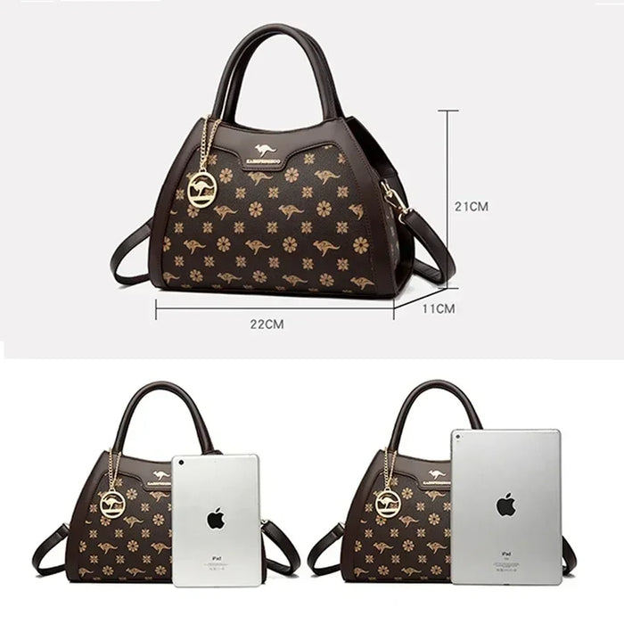High-Quality PU Leather Handbag for Women – Animal Print Casual Tote, Versatile Fashion Bag - Samanta Factory