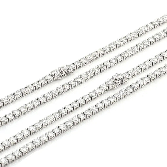 Moissanite Tennis Necklace – D Color VVS1 S925 Sterling Silver Link Chain for Women and Men SF