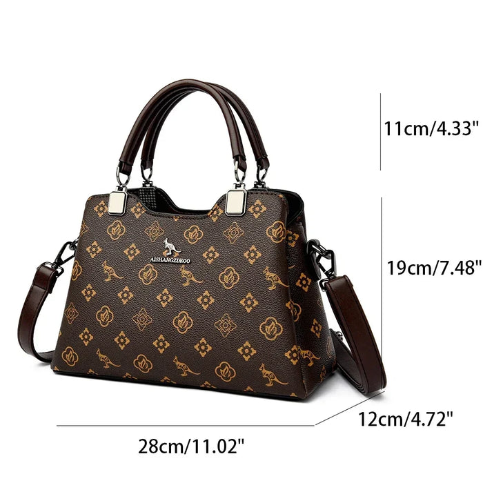 High-Quality PU Leather Handbag for Women – Animal Print Casual Tote, Versatile Fashion Bag - Samanta Factory