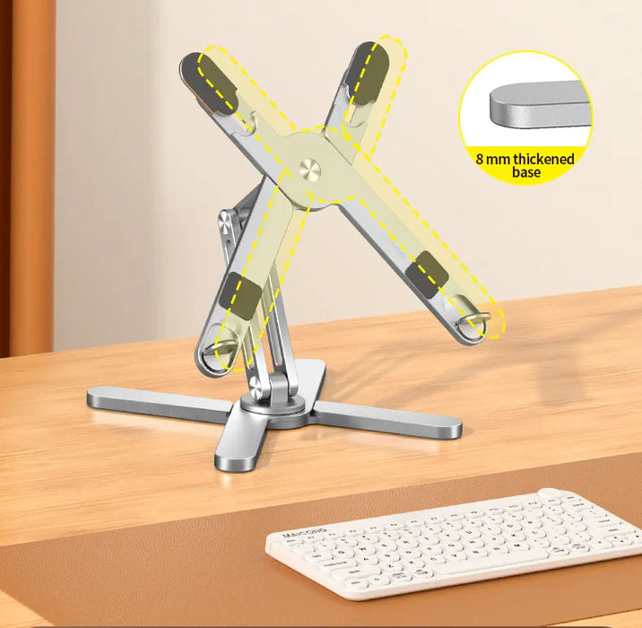 Foldable Laptop Stand 360°Rotation Notebook Table Aluminum Alloy Holder Portable Book Tablet Bracket with Heat Dissipation SF