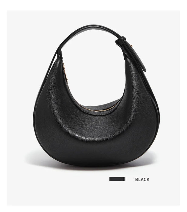 Chic Half-Moon Leather Handbag – Stylish Crossbody Bag for Women, Ideal Gift for Loved Ones - Samanta Factory