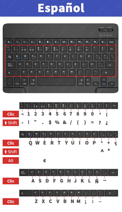 RGB Wireless Keyboard & Mouse Combo – Bluetooth & 2.4GHz for Tablet, Phone & PC Samanta Factory