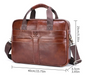 Leather Business Briefcase – Professional 15-Inch Laptop Work Bag SF