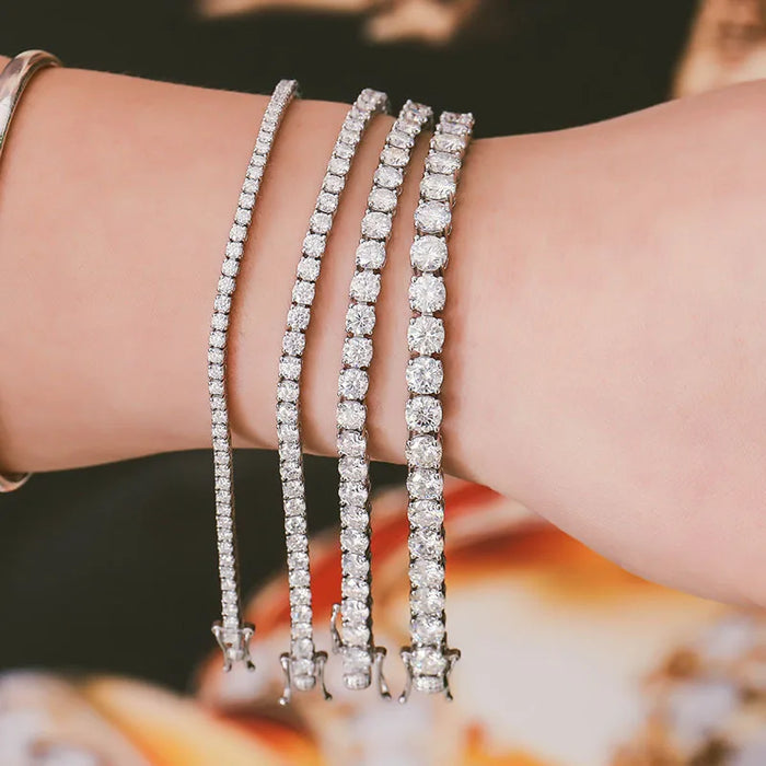 Moissanite Tennis Bracelet – Certified 925 Sterling Silver with D Color VVS1 Stones - Samanta Factory