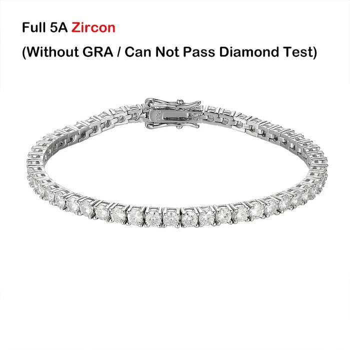 Moissanite Tennis Bracelet – Certified 925 Sterling Silver with D Color VVS1 Stones - Samanta Factory